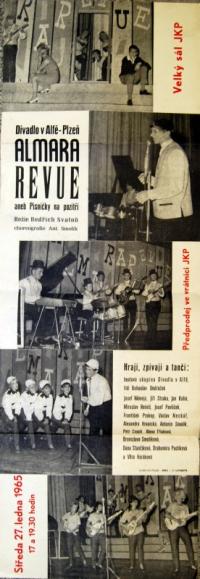 Plzeň, Dětské studio Alfa, Almara revue – plakát, 1965