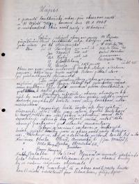 Nové Město na Moravě, Okresní osvětová rada, zápis z loutkářské sekce, 1948