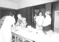 Šrámkova Sobotka 1986, přípravy ve spořitelně, prof. Marie Hejnová