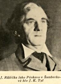 Mladá Boleslav, Josef Růžička, člen souboru Automobilové závody, Ochotnické divadlo, ročník III., 1957