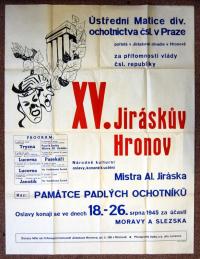 15.JH, výtvarný plakát, 1945.