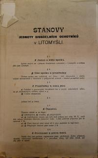 Litomyšl, Jednota divadelních ochotníků, Korespondence