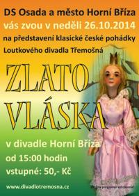 Třemošná, Loutkové divadlo DDM Kamarád, Zlatovláska, 2014, plakát