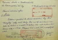 Jihlava, Okresní úřad Jihlava, Okresní národní výbor Třešť, žádost o povolení divadelního představení, 1956