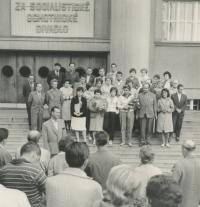 Olomouc, Bezručovo divadlo, vítání,  JH 1962
