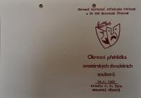 Moravská Třebová, OP amatérských divadelních souborů, 1989