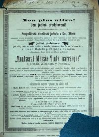 Dolní Slivno, Hospodářsko čtenářská jednota, Montserat Museeée Tinta marresque, Alhambra Pekink - plakát, s. a.