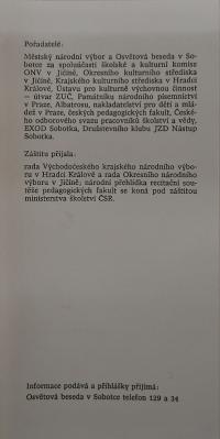 Hradec Králové, Krajské kulturní středisko, Impuls, Sobotka, Šrámkova Sobotka, 1978