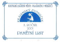 Valašské Meziříčí, Krásenský zvoneček  - pamětní list