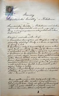 Rokytnice nad Rokytnou,  Hospodářská besídka, spolkové stanovy, 1896