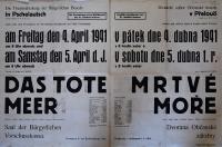 Přelouč, Besední ochotnické divadlo, Mrtvé moře - plakát, 1941