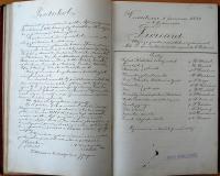 Chrast, Tyl, Památní kniha divadelního spolku, 1880