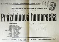 Jílové u Prahy, Přemysl, Prázdninová humoreska - plakát, 1954