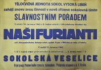 Vysoká Libeň, Sokol, Naši furianti - plakát, 1945