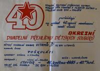 Polička, OP dětských divadelních souborů - plakát, 1985