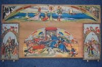 Bartoš, Svatopluk, opona, rodinné loutkové divadlo, barevný tisk 1947