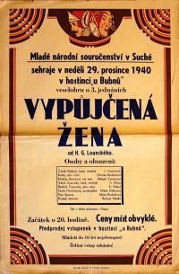 Suchá, Národní souručenství, Vypůjčená žena - plakát, 1940