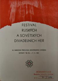 Hradec Králové, Krajské kulturní středisko, Impuls, Svitavy, Národní přehlídka ruských a sovětských divadelních her, 1981
