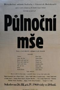 Lázně Bohdaneč, Sokol, Půlnoční mše - plakát, 1960