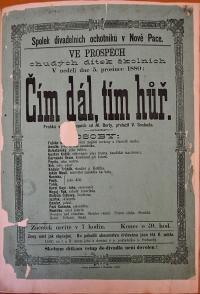 Nová Paka, SDO, Čím dál, tím hůř! - plakát, 1880