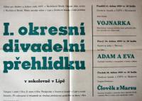 Lípa, I. okresní divadelní přehlídka 1959 - plakát