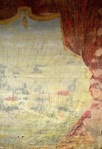 Libice nad Doubravou, veduta obce, detail opony, 1907