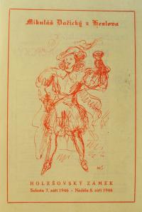 Holešov, Divadlo 6. května, Mikuláš Dačický z Heslova - program, s. 1, 1946