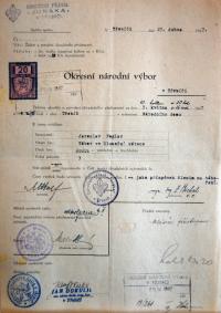 Třebíč, Okresní národní výbor, povolování představení, 1947