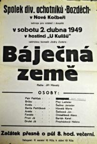 Kocbeře, Bozděch, Báječná země - plakát, 1949