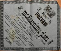 Polička, Ochotníci, Maškarní ples - plakát, 1876