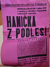 Vitiněves, SDO, Hanička z Podlesí - plakát, 1937