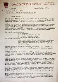 Jihlava, Klicpera, korespondence spolku, Horácký okrsek, soutěž na JH, 1945