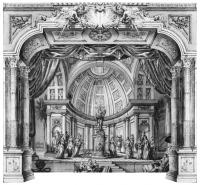 Praha, Nosticovo (Stavovské) divadlo, návrh první opony, J. Q. Jahn, asi 1783