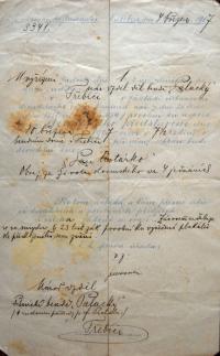 Třebíč, Palacký, Pan Motárko, 1907