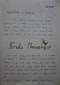 Přibyslav, Sluníčko, Kronika školní družiny, 1981 - 1988