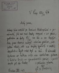 Nový Bydžov, Jirásek, Korespondence souboru