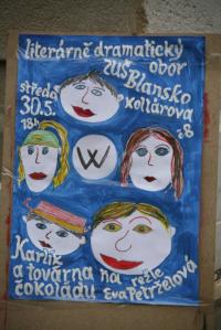 Blansko, ZUŠ, Karlík a továrna na čokoládu - plakát