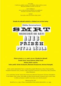 Denemarková, Radka, Smrt,Nebudeš se báti aneb Příběh Petra Lébla, křest knihy, pozvánka, 2008