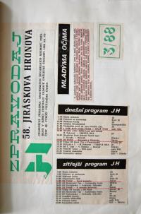 Třebíč, Dramatický klub, Jiráskův Hronov, novinové články, 1988