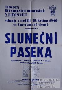 Litomyšl, JDO, Sluneční paseka - plakát, 1946