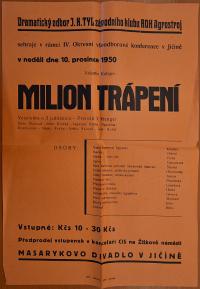 Jičín, Tyl, Milion trápení - plakát, 1950