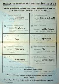 Praha-Žižkov, Soutěž žižkovských ochotnických spolků - plakát,1947