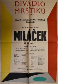 Brno, Divadlo bratří Mrštíků, Miláček - plakát, 1963