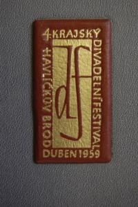 Havlíčkův Brod, 4. Krajský divadelní festival - logo, 1959