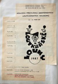 Třebíč, Recitační soubor, Heslo Nezval, Zavazadla, Ahoj Moře, Loutkářské Louny, 1987