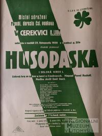 Cerekvice, Republikánský dorost, Husopaska - plakát, 1930