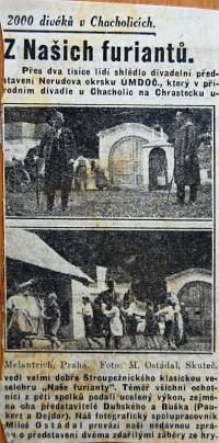 Chrudim, Nerudův okrsek, novinový článek, 1941