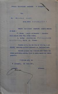 Litomyšl, Jednota divadelních ochotníků, Korespondence, Ka 2/9