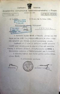 Jihlava, Klicpera, zakládání okrsku ÚMDOČ v Jihlavě, 1925