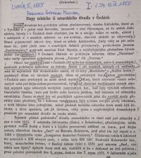 Miletín, Muzeum 1/12, Mikovec,  Stopy selského divadla v Čechách, Lumír, č. 34, 13.9.1855, začátek